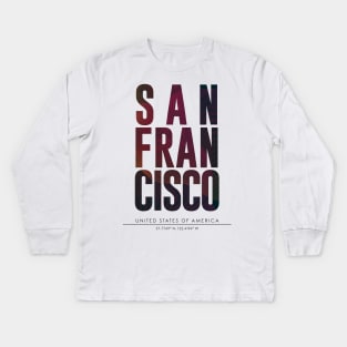 San francisco city typography Kids Long Sleeve T-Shirt